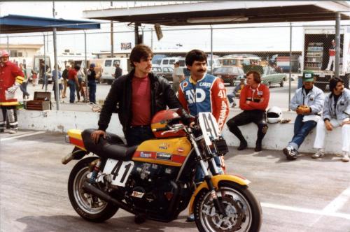 Daytona International Speedway’s hot pit in ’83, the first year the AMA Superbike class switched from 1024cc to 750cc, saw Carry Andrew campaign an ’82 Kawasaki GPz750.